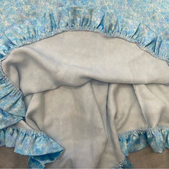 New! For love and lemons daisy Blue floral Mini Dress 3338 - Picture 8 of 11